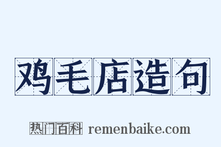 鸡毛店造句是什么意思的图片